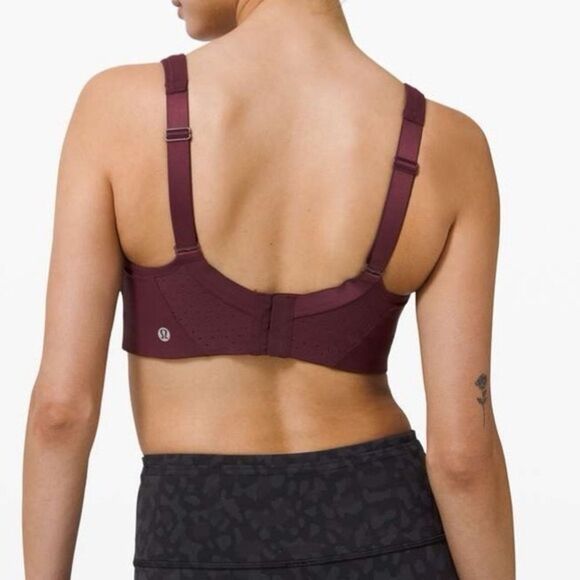 Lululemon Run Times Bra High Support in Burgundy Size 38DD - Picture 4 of 11
